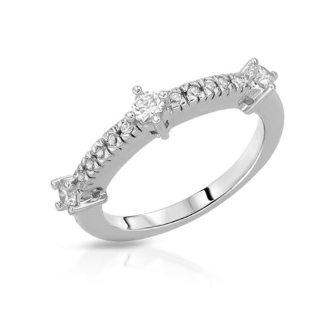 New Band Ring with Cubic Zirconia